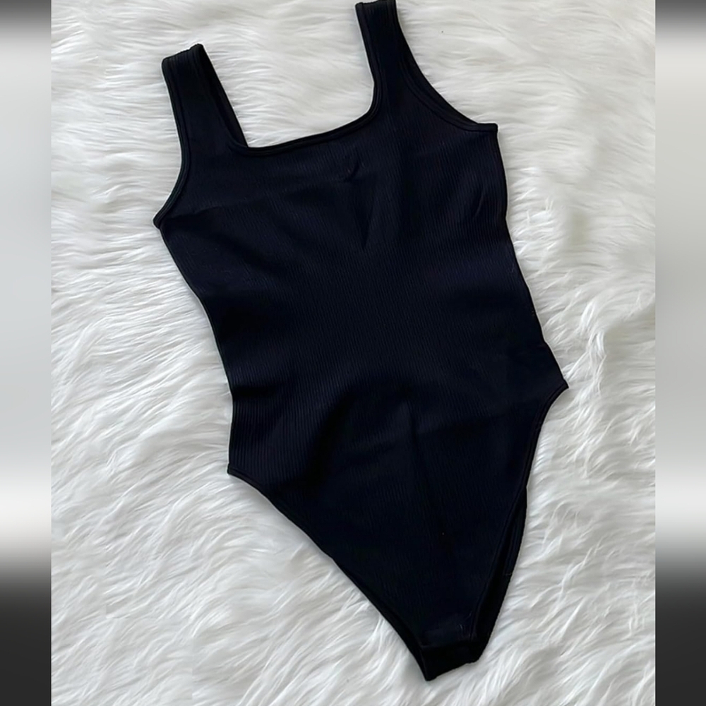NANKEY STAR Tank Tops Bodysuits Ribbed Sleeveless Square Neck Shapewear New